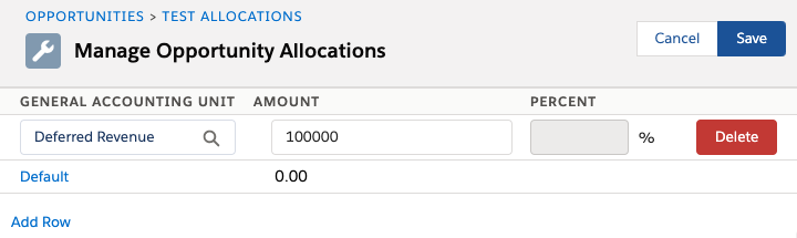 Manage Allocations Error