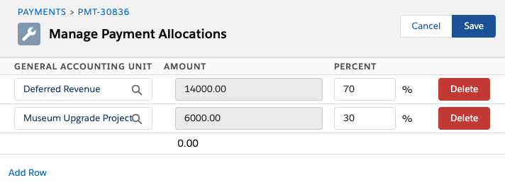 Manage Allocations Error