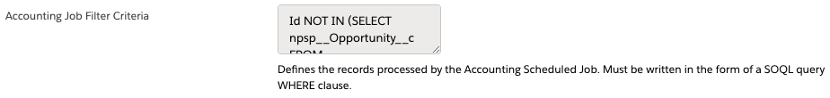 Accounting Job Filter Criteria